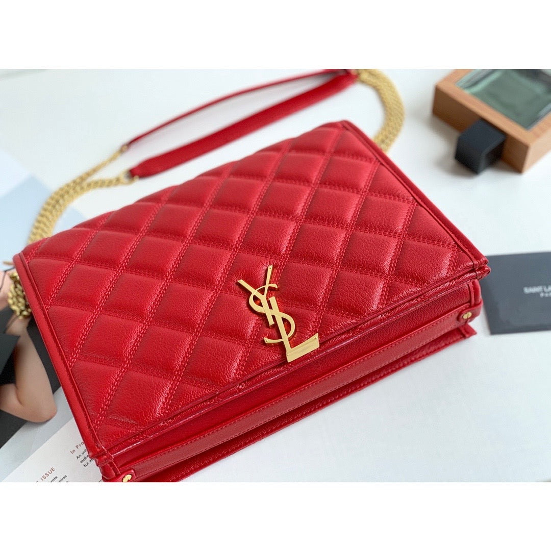 Yves Saint Laurent Becky Small Shoulder Bag Red