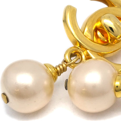 Chanel Artificial Pearl Dangle Earrings 97P