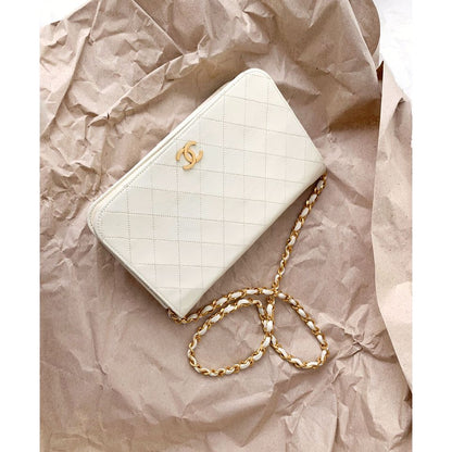 Chanel vintage quilted single flap bag