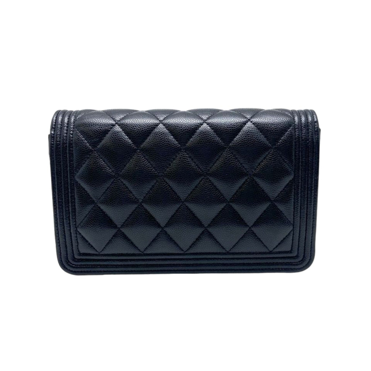 Boy Wallet on Chain WOC Caviar Quilted Black GHW