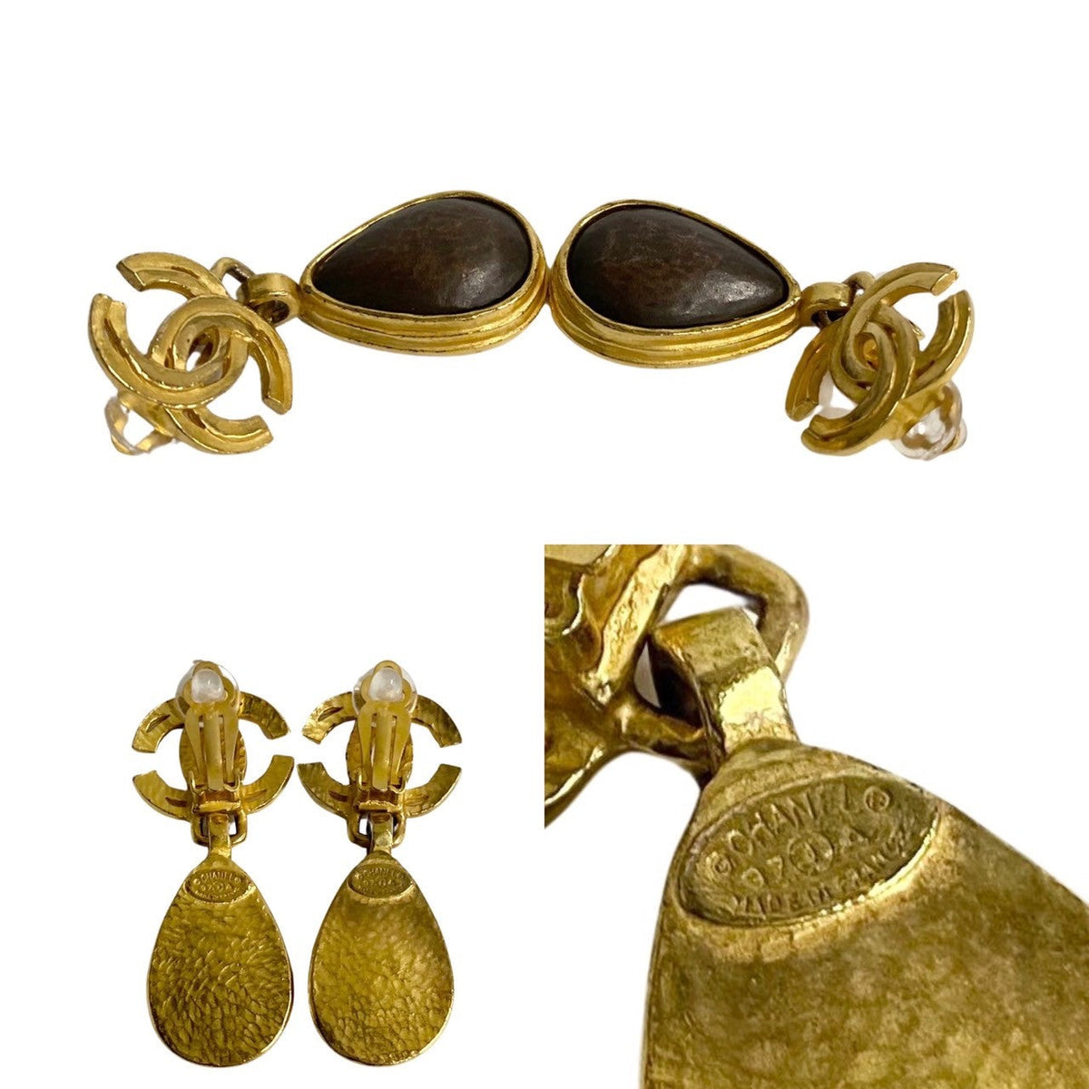 CHANEL Earring Gold Plated gold