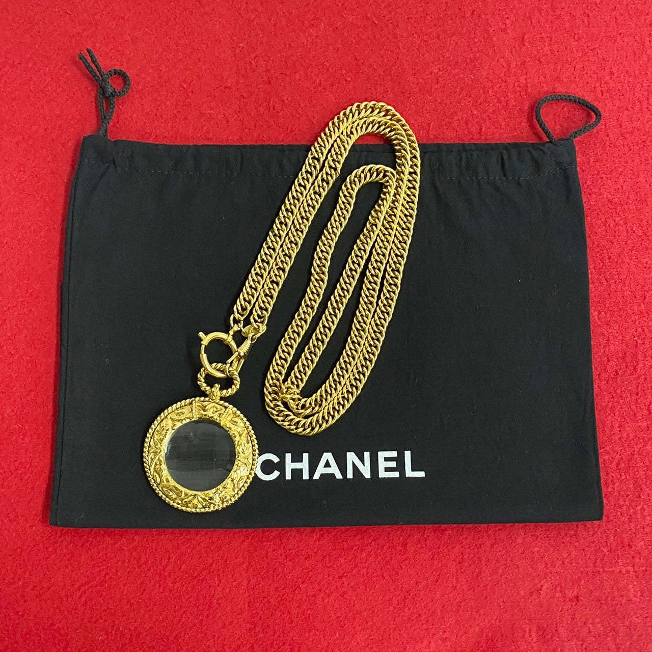 CHANEL Necklace Gold Plated gold
