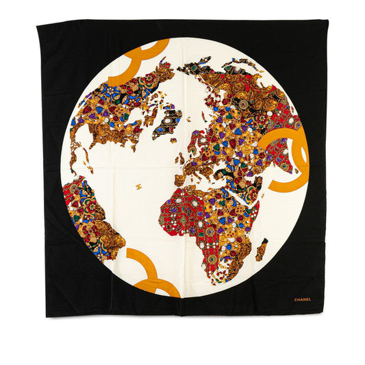Chanel Coco Mark Accessories Motif Silk Scarf
