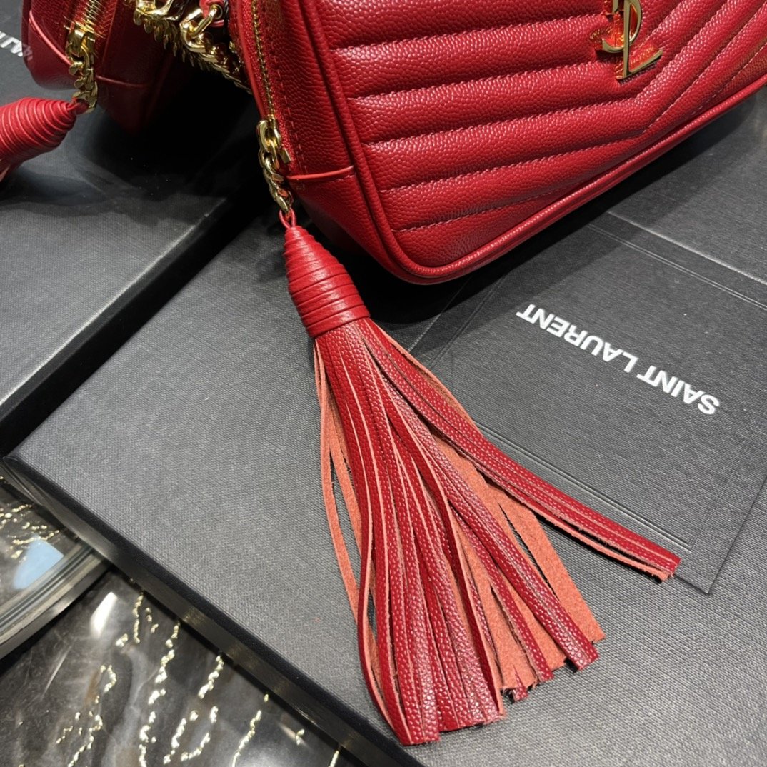 Yves Saint Laurent Lou Mini Bag Red