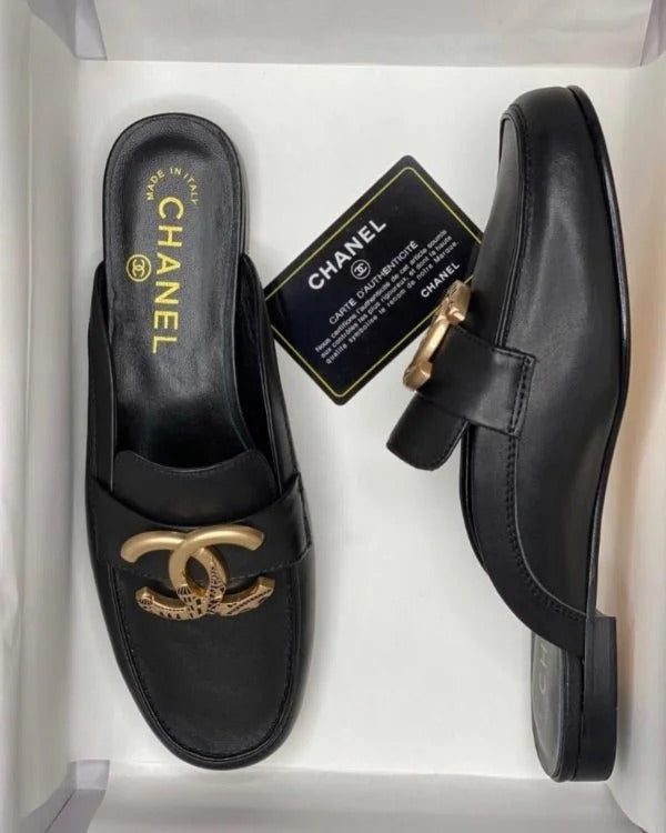 Chanel CC Mules - Leather Half Shoes