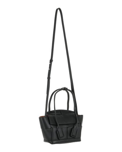 Bottega Veneta Womens Arco 33 Mini Grainy Leather Top-Handle Bag