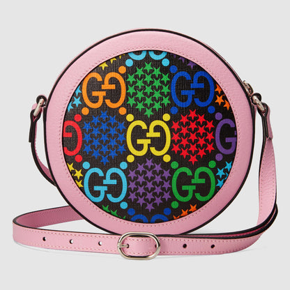 Gucci GG Psychedelic Round Shoulder Bag Pink