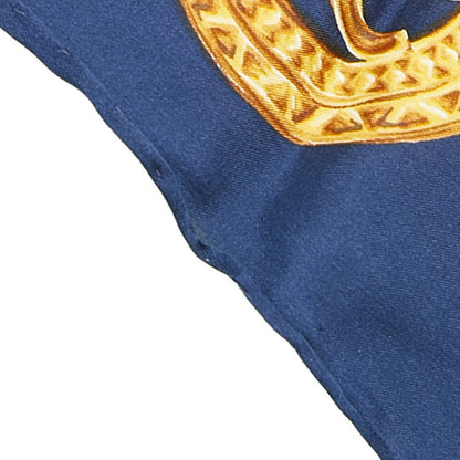 Chanel Cocomark carf Navi Multicolor Silk  Chanel