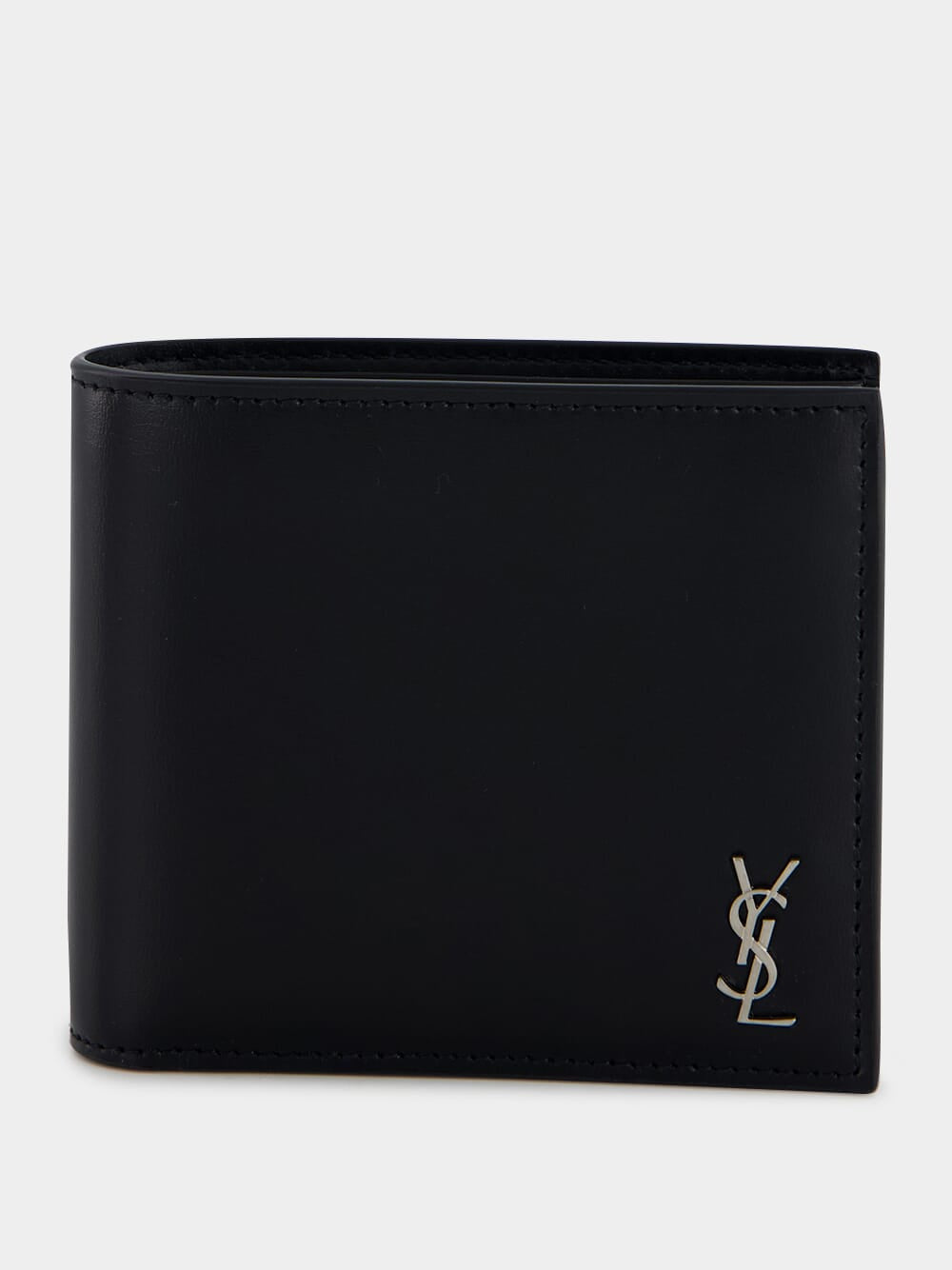 Black Cassandre Matte Leather Wallet
