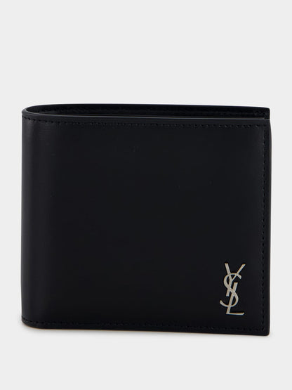 Black Cassandre Matte Leather Wallet