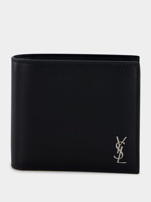 Black Cassandre Matte Leather Wallet