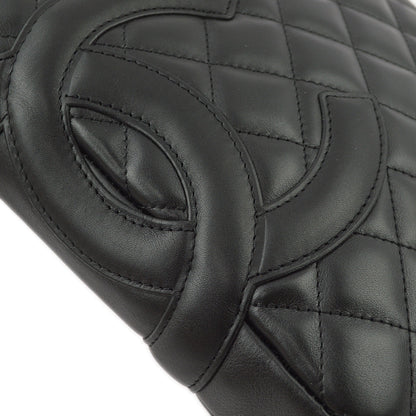 Chanel Black Calfskin Cambon Ligne Shoulder Bag