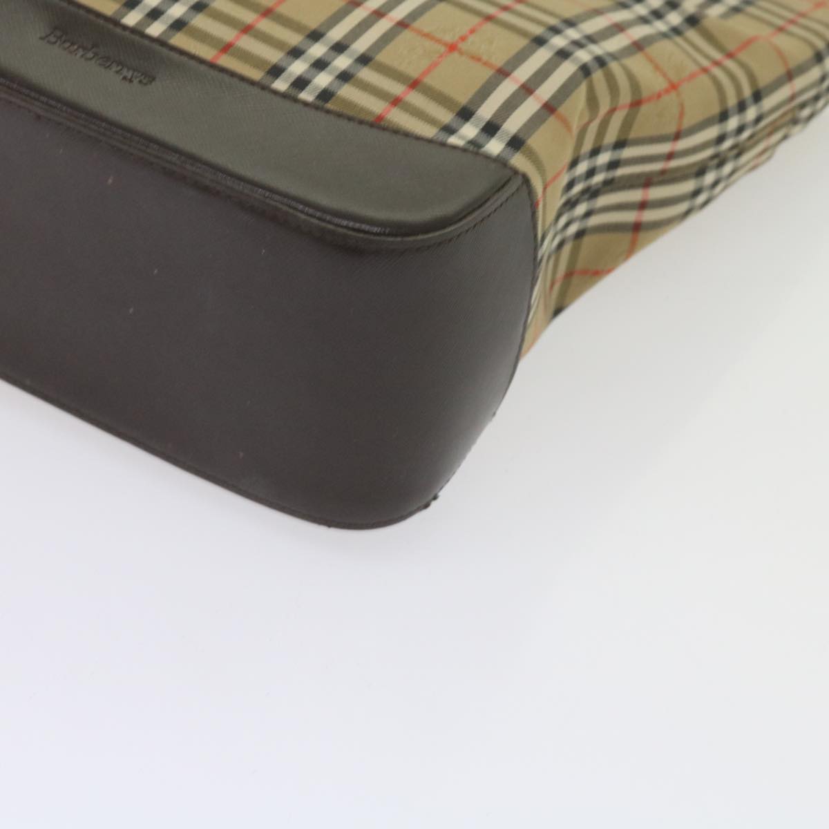 BurberrySs Nova Check Shoulder Bag Canvas Beige Auth 60870
