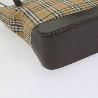 BurberrySs Nova Check Shoulder Bag Canvas Beige Auth 60870