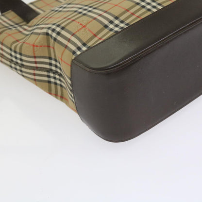 BurberrySs Nova Check Shoulder Bag Canvas Beige Auth 60870