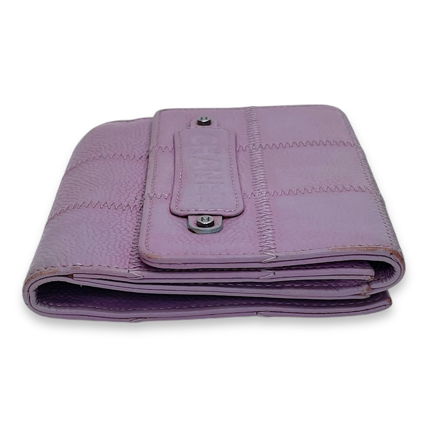 Classic Flap Pink Wallet in Caviar Leather, Silver hardware