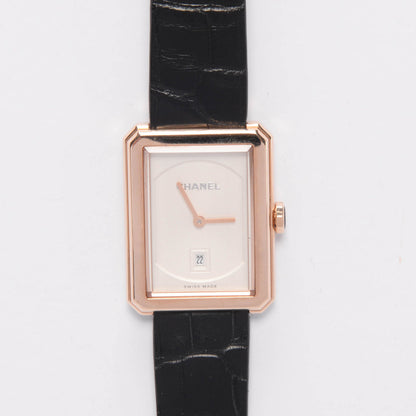 Chanel 18k Beige Gold Medium Boy.Friend Watch