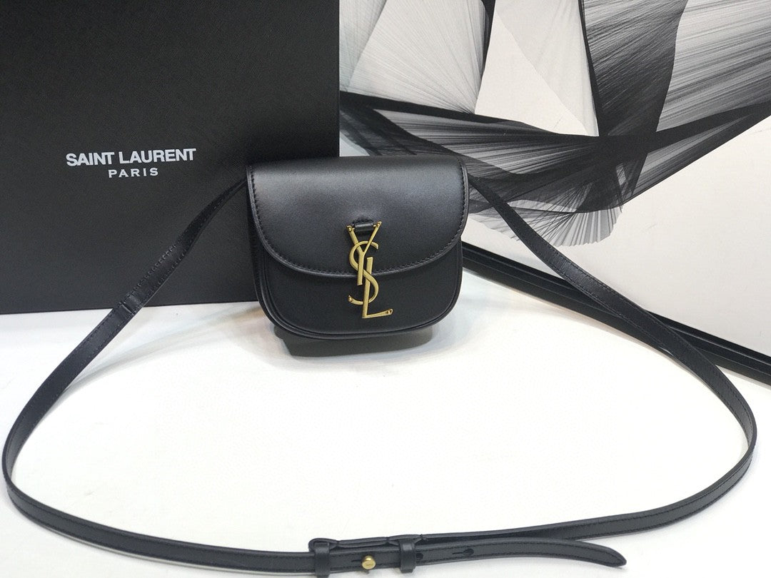 YSSL Kaia Small Satchel Black For Women 7.2in/18.5cm YSL 619740BWR0W1000