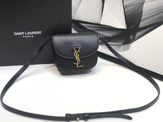 YSSL Kaia Small Satchel Black For Women 7.2in/18.5cm YSL 619740BWR0W1000