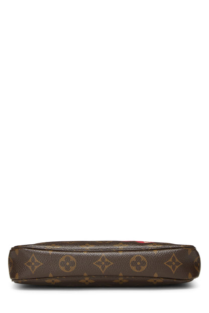 Louis Vuitton,  Takashi Murakami x Louis Vuitton Monogram Cerise Pochette Accessories, Brown