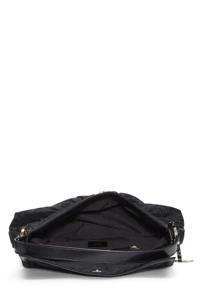 Fendi,  Black Zucca Canvas Chef Medium, Black