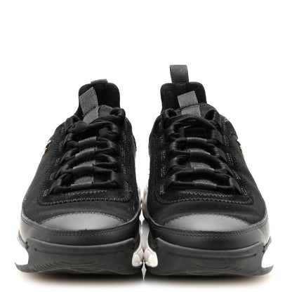 Velvet Calfskin Mixed Fibers CC Sneakers 37 Black