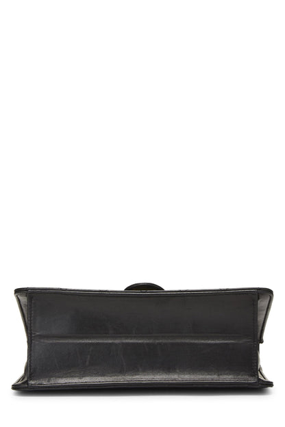 Chanel,  Black Lambskin Ex Flap Small, Black