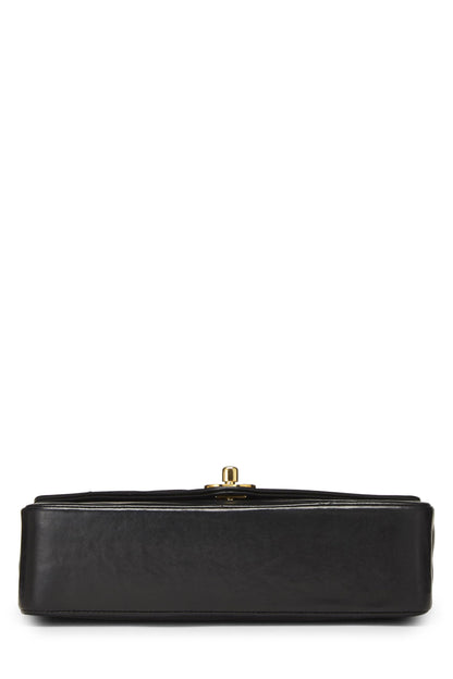 Chanel,  Black Diagonal Quilted Envelope Flap Small, Black