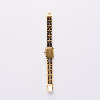 Chanel Black & Gold Chain Premiere Watch