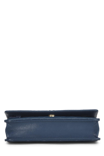 Chanel,  Blue Quilted Lambskin Infinity Wallet on Chain (WOC), Blue
