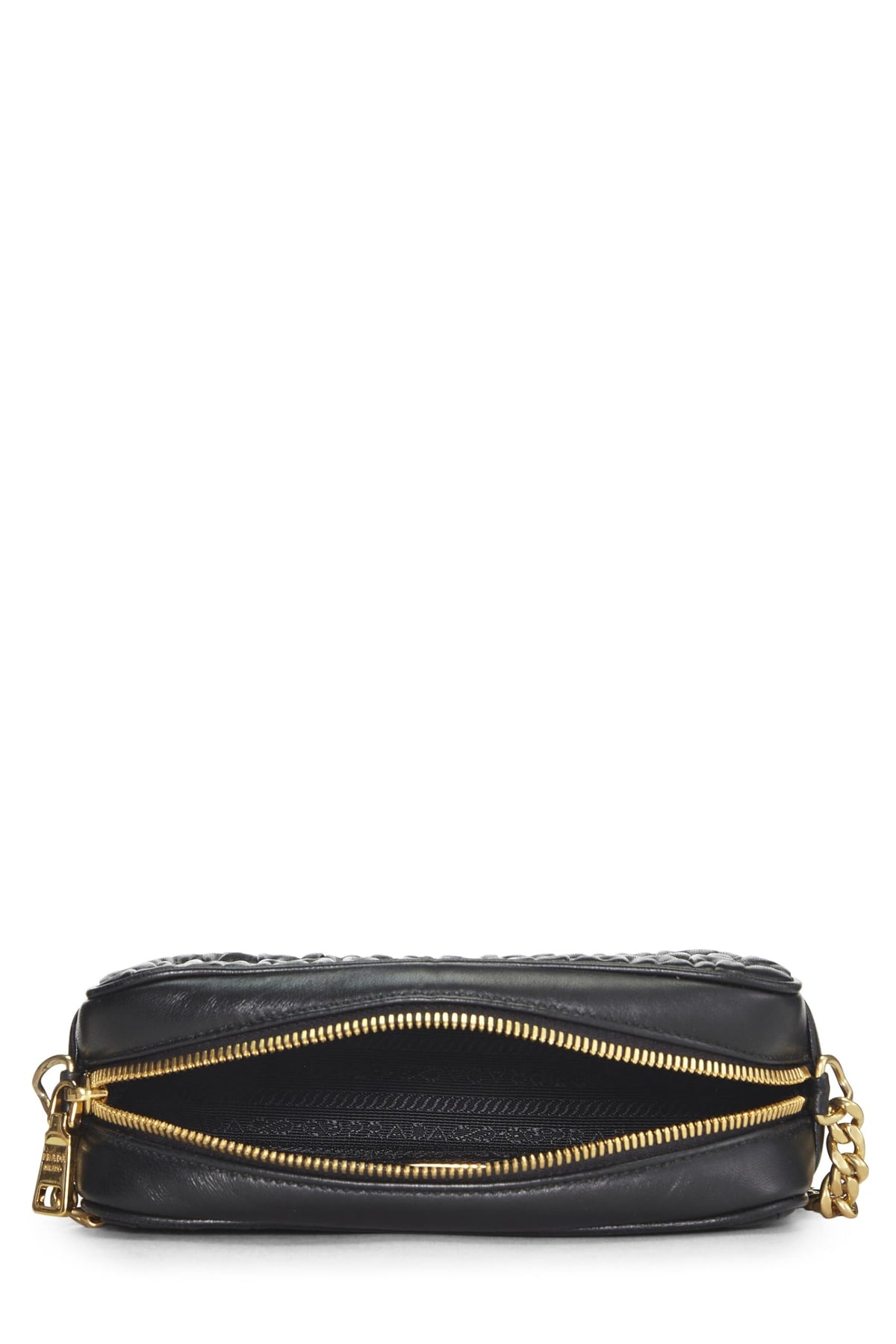 Prada,  Black Nappa Gaufre Camera Bag, Black