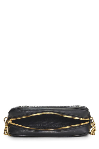 Prada,  Black Nappa Gaufre Camera Bag, Black