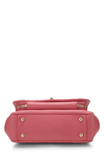 Chanel,  Pink Quilted Caviar Business Affinity Flap Bag Small, Pink