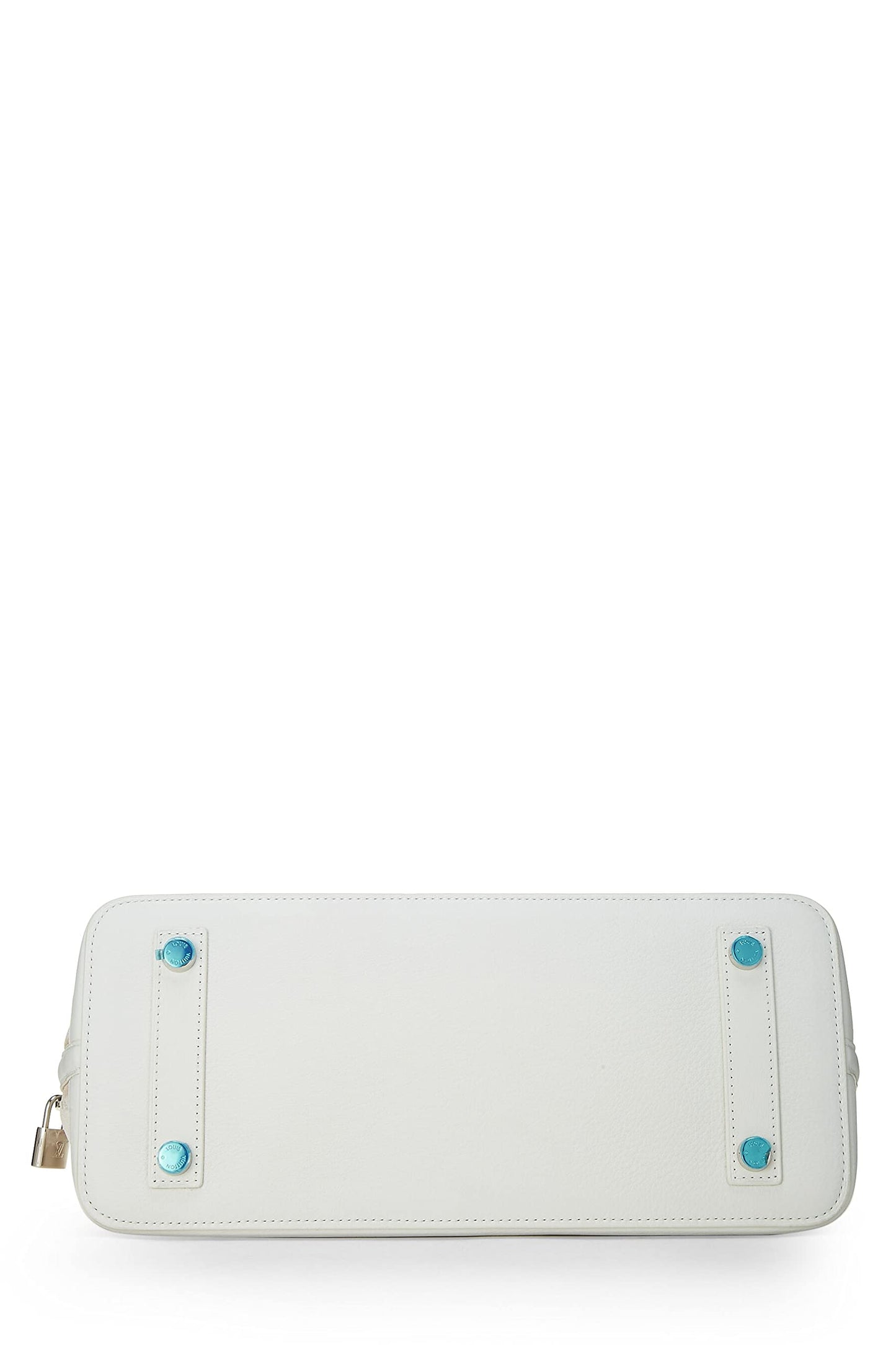 Louis Vuitton,  White Monogram Mesh Transparence Lock It East-West, White