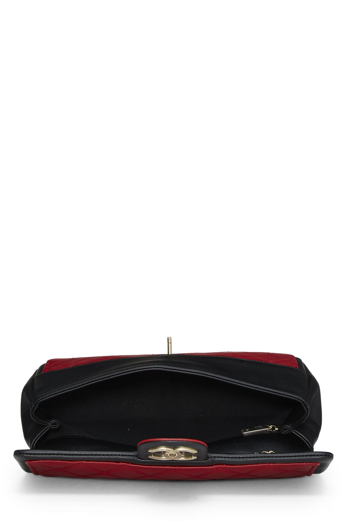 Chanel,  Red & Black Quilted Lambskin Graphic Flap Medium, Multi