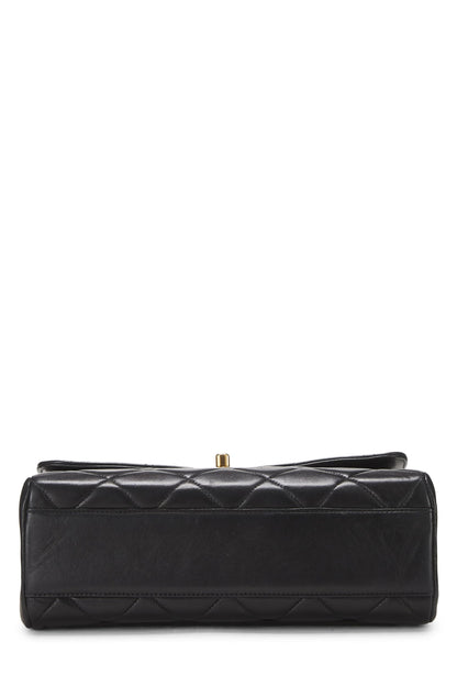 Chanel,  Black Quilted Lambskin 'CC' Square Shoulder Bag, Black