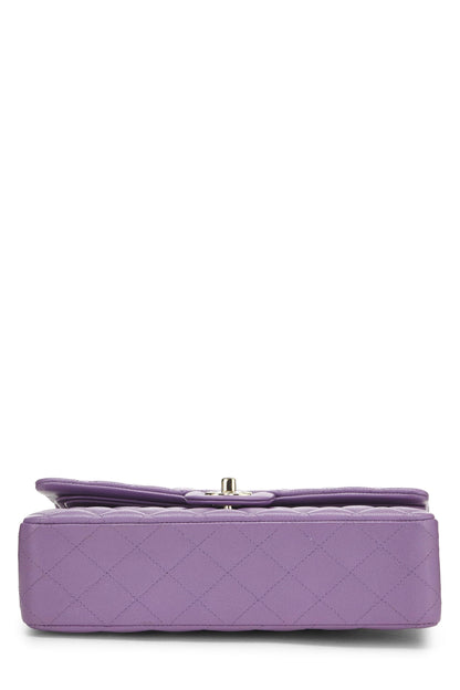 Chanel,  Purple Quilted Caviar Classic Double Flap Medium, Purple