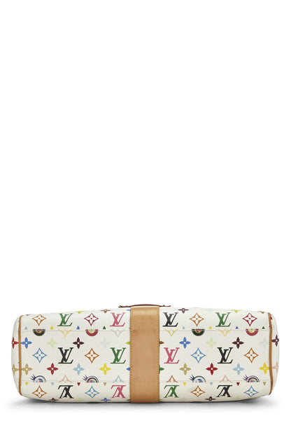 Louis Vuitton,  Takashi Murakami x Louis Vuitton White Monogram Multicolore Eye Love You Handbag, White