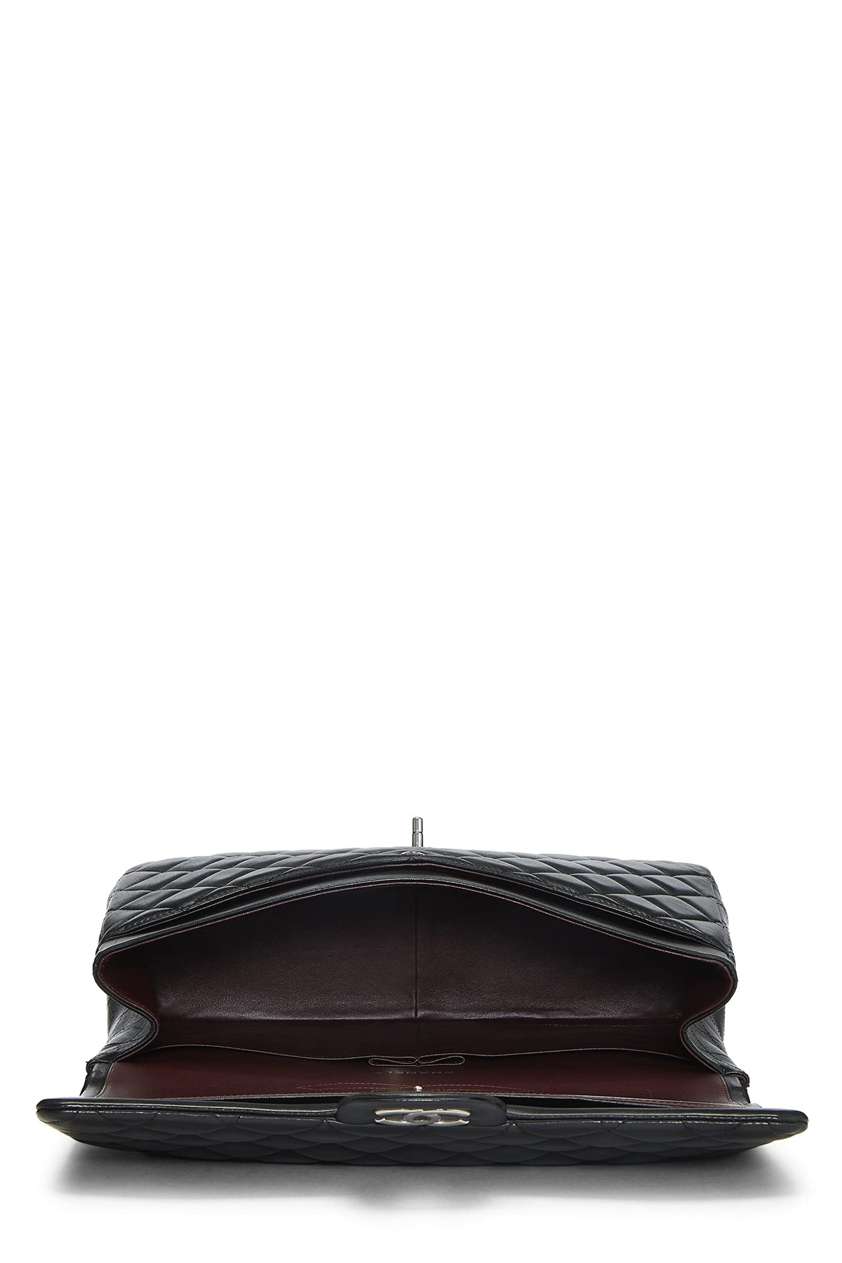 Chanel,  Black Quilted Lambskin New Classic Double Flap Maxi, Black