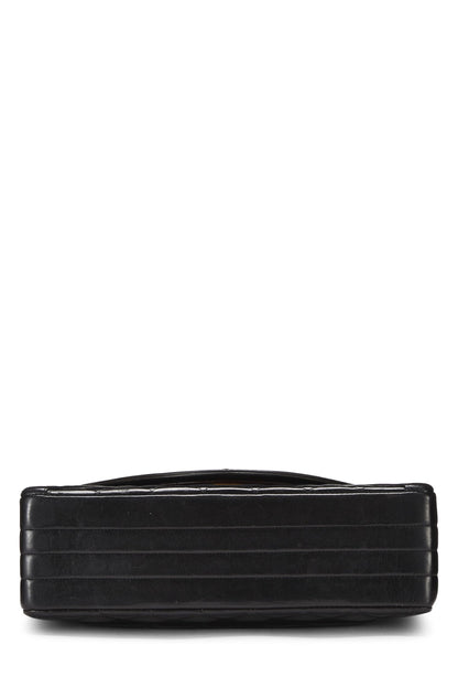 Chanel,  Black Quilted Lambskin Paris Limited Flap Medium, Black
