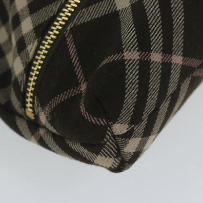 Burberry Nova Check Blue Label Chain Hand Bag Canvas Brown Auth 61800