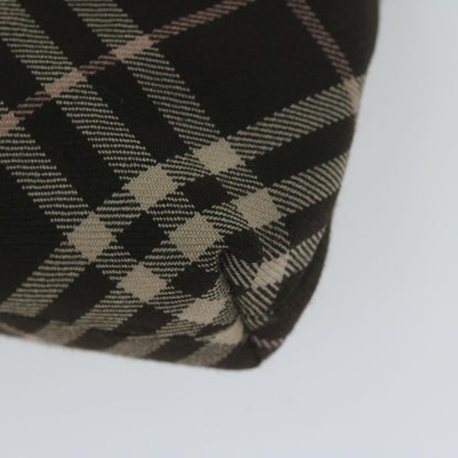 Burberry Nova Check Blue Label Chain Hand Bag Canvas Brown Auth 61800