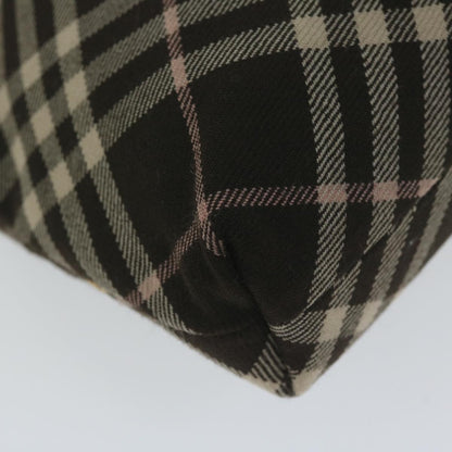 Burberry Nova Check Blue Label Chain Hand Bag Canvas Brown Auth 61800