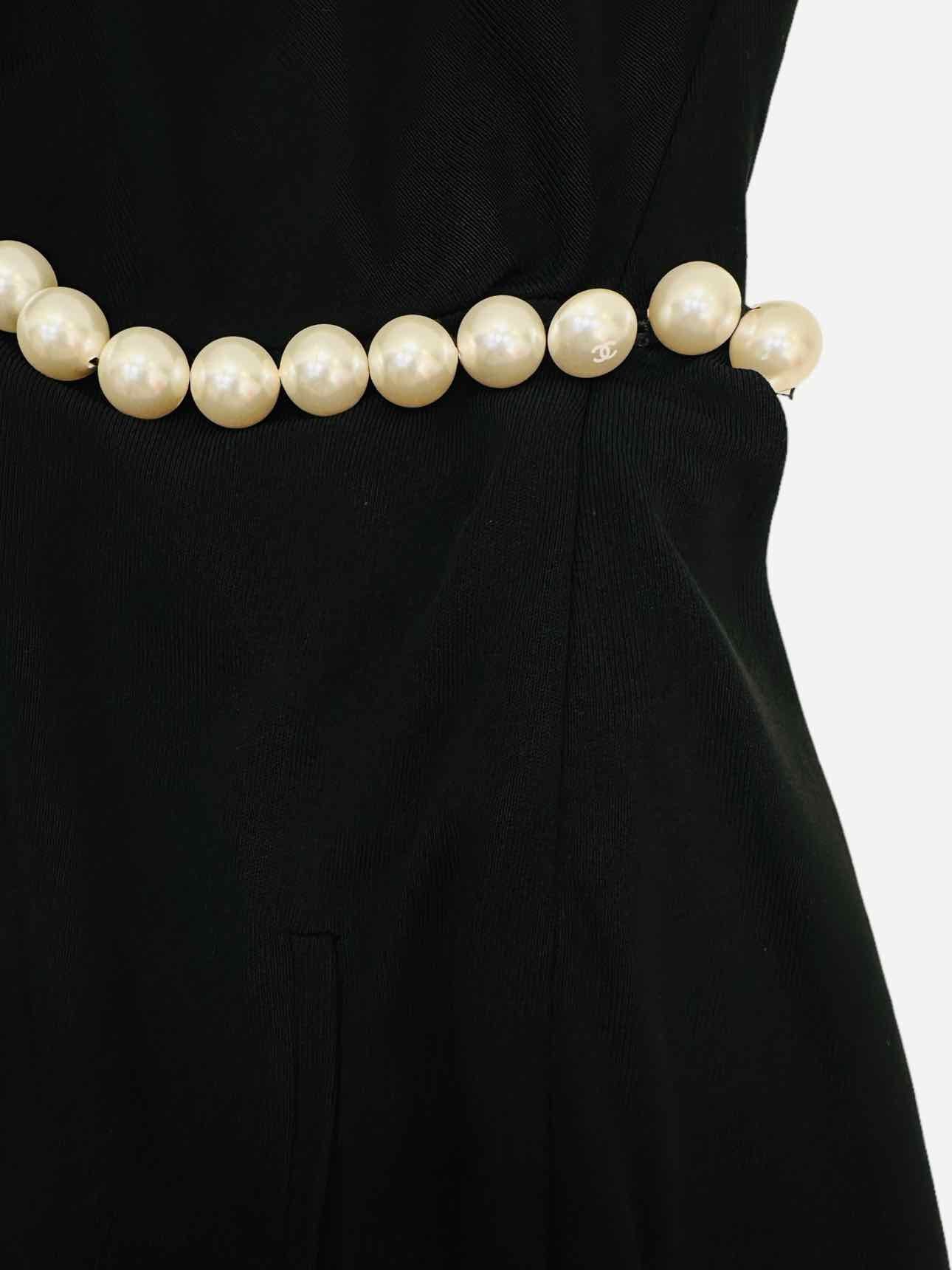 CHANEL Strapless Black Size US 4 Short Dress