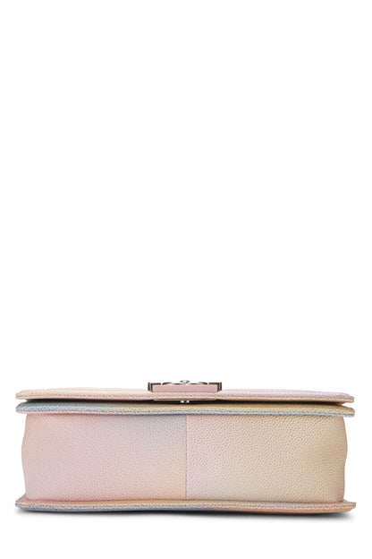 Chanel,  Rainbow Quilted Caviar Boy Bag Medium, Multi