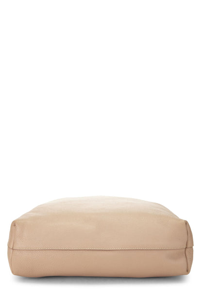 Prada,  Beige Vitello Daino Convertible Top Handle Tote, Beige