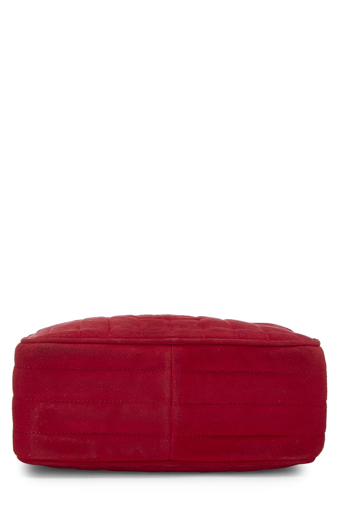 Chanel,  Red Vertical Suede Pocket Camera Bag Small , Red