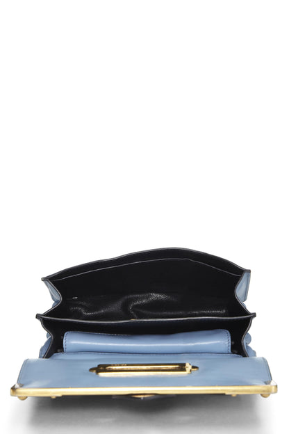 Prada,  Blue Leather Cahier Crossbody, Multi
