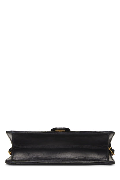 Chanel,  Black Quilted Lambskin Ex Flap Small, Black