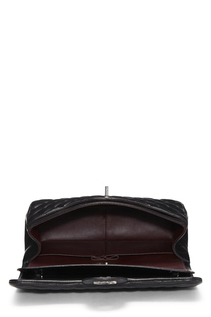 Chanel,  Black Quilted Lambskin New Classic Double Flap Jumbo, Black